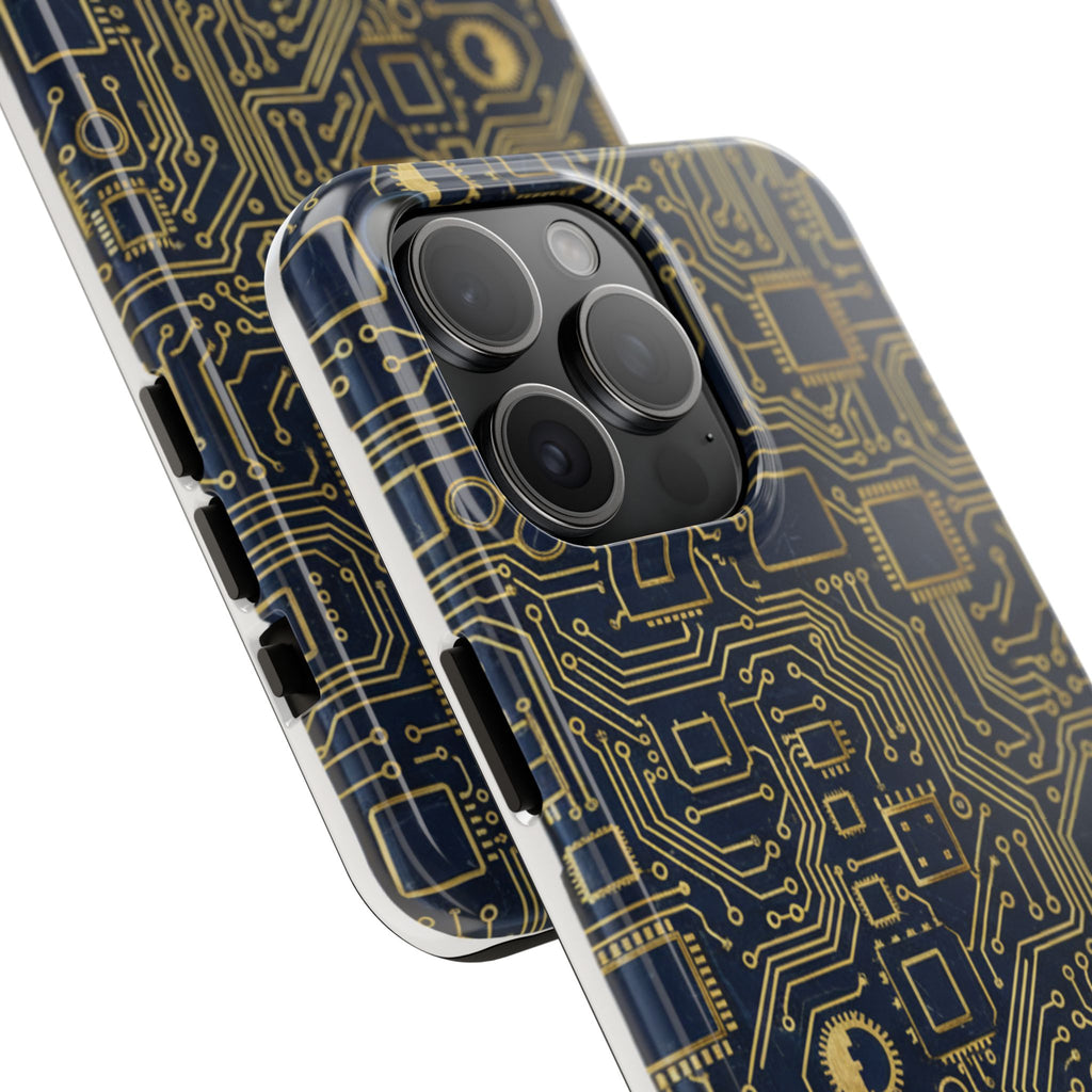 Circuit Board Tough Phone Case — Tech Pattern Protective Phone Cover